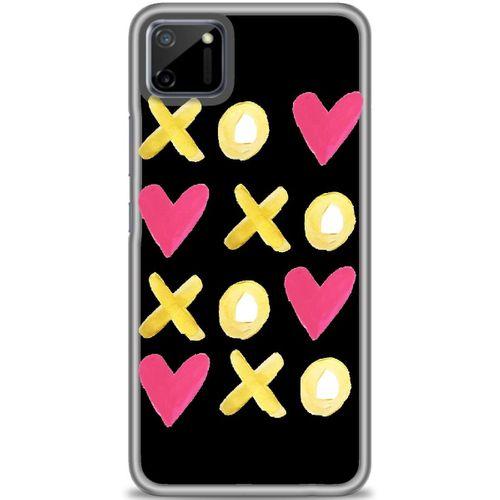 Realme C11 Kılıf HD Baskılı Kılıf - XOXOXO + Tam Ekran Koruyucu