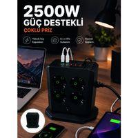 Çoklu Priz 8 Çıkışlı 4 Usb 2 Type-c Anahtarlı Dikey Priz Kulesi