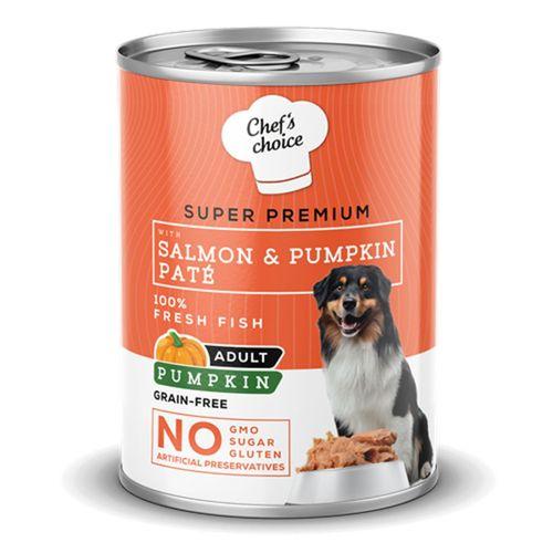 Chefs Choice Yetişkin Köpekler İçin, Tahılsız, Hipoalerjenik, Somon Balıklı Ve Balkabaklı Ezme 12x400 gr