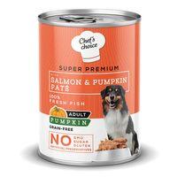 Chefs Choice Yetişkin Köpekler İçin, Tahılsız, Hipoalerjenik, Somon Balıklı Ve Balkabaklı Ezme 12x400 gr