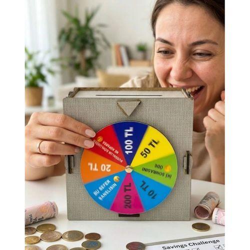 Şans Çarklı Tasarruf Kumbarası Para Biriktirme Oyunu