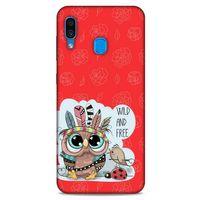 Animax Kırmızı Kızılderili Baykuş Samsung Galaxy A30 Kılıf Desenli Silikon