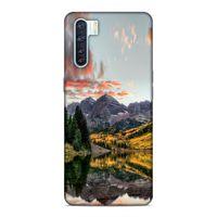 Oppo A91 Kılıf Yansima Dag Arka Kapak Silikon Koruma Full Koruyucu