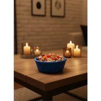 Yuvarlak Çerezlik Lacivert Salon Ve Masa Üstü Sunum Kasesi