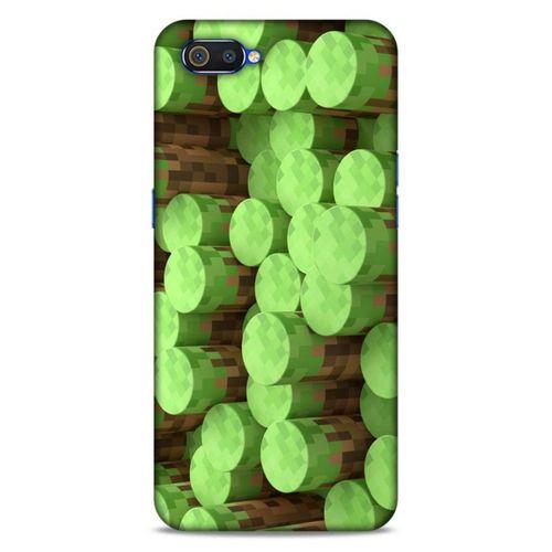 Lopard Oppo Realme C2 Uyumlu Kılıf PiXel (8) Baskılı Kılıf Yeşiller