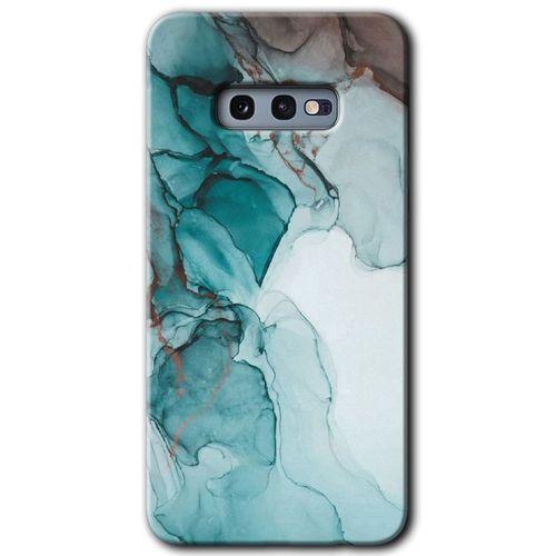 Potkal Hediye Fabrikası Samsung Galaxy S10e HD Baskılı Kılıf + 9D Tam Ekran Koruyucu - Buzul Mermer