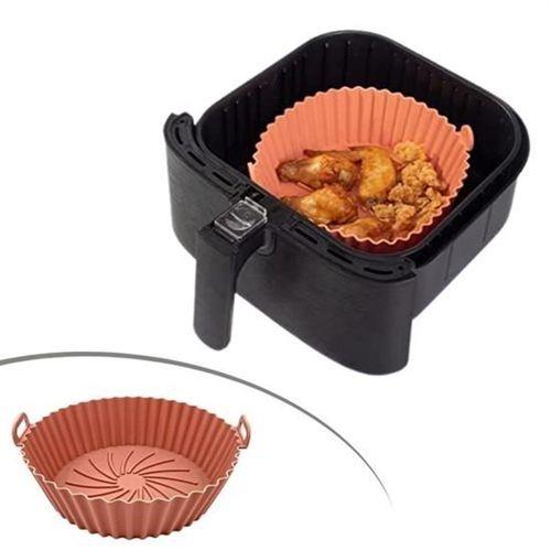 Renkli Isıya Dayanıklı Yıkanılabilir Silikon Fırın Ve Airfryer Yuvarlak Pişirme Matı 20 Cm