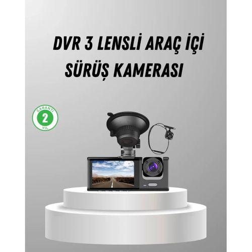 Üç Kameralı Araç Dvr Full Hd Gece Görüşlü Ve 2 İnç Ips Ekranlı