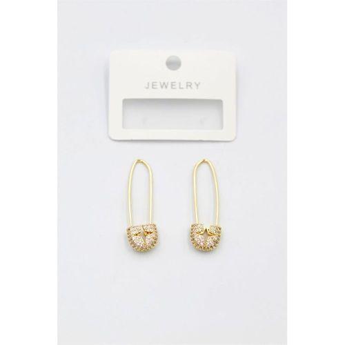 Taşlı Filkete Küpe - Altın