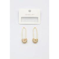 Taşlı Filkete Küpe - Altın