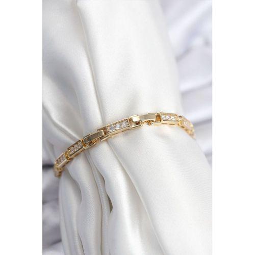 Pirinç VIP Seri Gold Renk Parçalı Model Kadın Bileklik