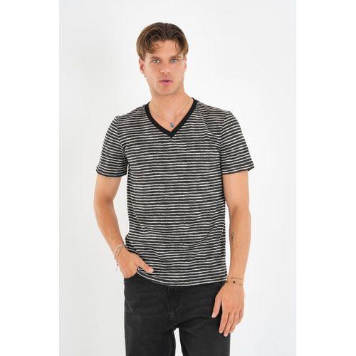 ALEXANDERGARDI V Yaka Çizgili T-shirt