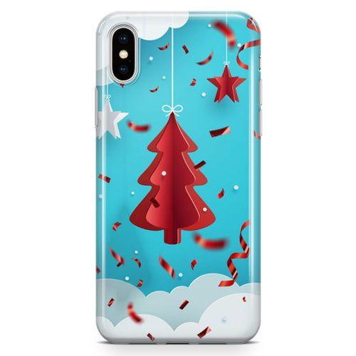 Apple iPhone X Kılıf Yılbaşı Hediyesi Arka Kapak Koruma Desenli Full Koruyucu