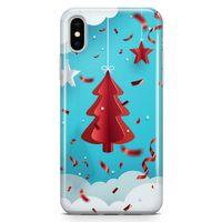 Apple iPhone X Kılıf Yılbaşı Hediyesi Arka Kapak Koruma Desenli Full Koruyucu
