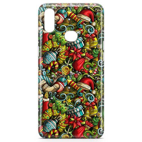 Samsung Galaxy A10s Kılıf Mery Christmas Doodle Arka Kapak Koruma Desenli Full Koruyucu