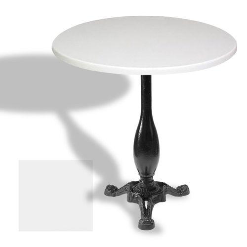 Dockers Çipa 2015 Döküm Ayak Yuvarlak Masa Çap 107cm - (Werzalit, Wermodin ve Allzalit Tabla) - Beyaz