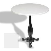 Dockers Çipa 2015 Döküm Ayak Yuvarlak Masa Çap 107cm - (Werzalit, Wermodin ve Allzalit Tabla) - Beyaz