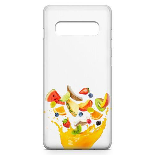 Samsung Galaxy S10 Kılıf Katı Meyve Sıkacağı Arka Kapak Koruma Desenli Full Koruyucu