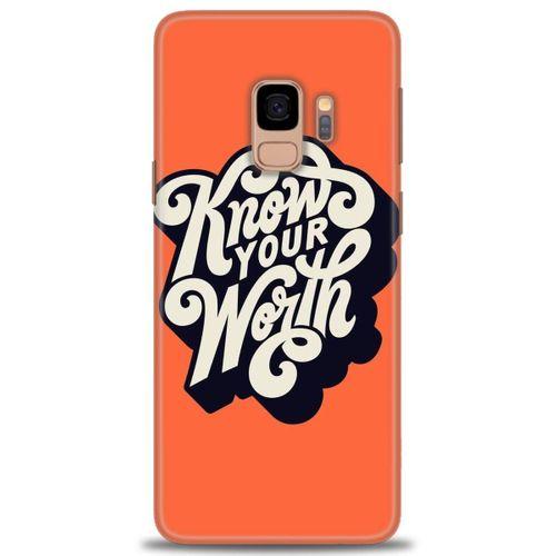 Samsung Galaxy S9 Kılıf HD Baskılı Kılıf - Know Your Worth + Tam Ekran Koruyucu