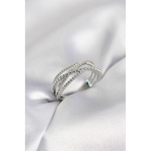 Gümüş Renk Sarmal Model Kadın Yüzük