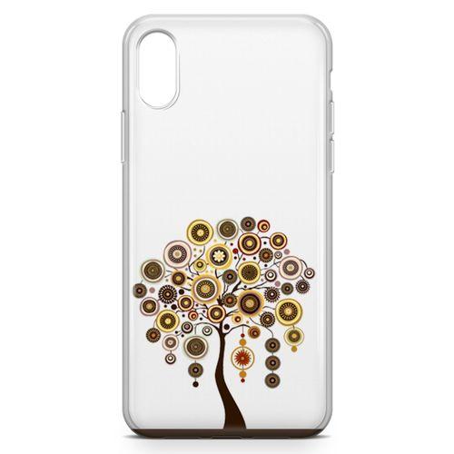 Apple iPhone XS Kılıf Kahverengi Motifler Arka Kapak Koruma Desenli Full Koruyucu