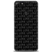 Huawei Y7 2018 Kılıf HD Baskılı Kılıf - Black Love + Tam Ekran Koruyucu