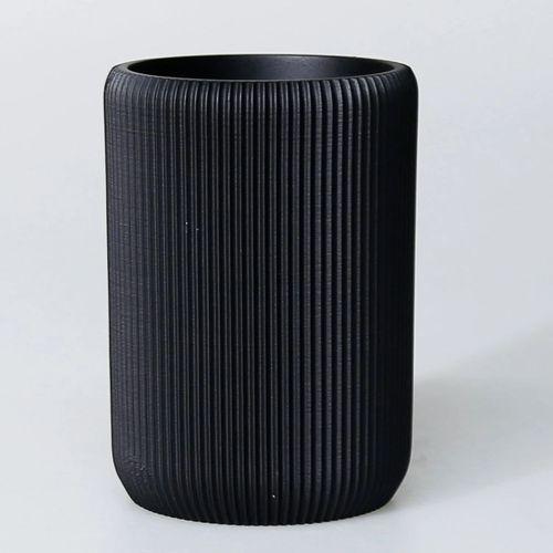 By Selim Lydia Siyah 5 Parça Polyester Banyo Seti