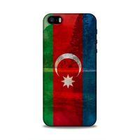 Apple Iphone 5 Uyumlu Kılıf Azarbaijan (43) Thin Fit Kılıf Bayrak Manzara