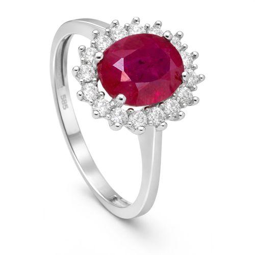 14 Ayar Altın Yakut Yüzük HSM10123