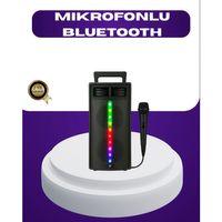 Bluetooth Işıklı Hoparlör – 2x5w Güç | Usb + Tf Kart + Fm Radyo | Siyah Renk