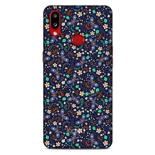 Samsung Galaxy A10s Kılıf Kelebek Etkisi (8) Baskılı Kılıf Turkuaz Beyaz