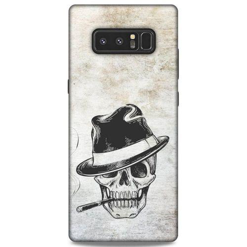 Lopard Samsung Galaxy Note 8 Uyumlu Kılıf Tattoo's (24) Darbe Emici Kılıf Şapkalı İskelet