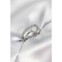 Minimal Queen Yazılı Gümüş Renk Pirinç Kadın Yüzük