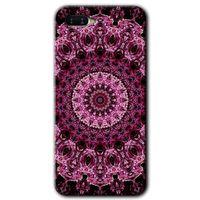 OPPO Oppo Rx 17 Neo Kılıf HD Desen Baskılı Arka Kapak + Temperli Cam - Mandala Patterns Kaleidoscope