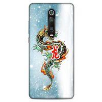Xiaomi Redmi K20 Kılıf Dragons (29) Arka Koruma Kılıfı Tatoo Mavi Ejderha