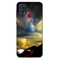Lopard Samsung Galaxy M31 Uyumlu Kılıf Gece'S (17) Tasarım Kılıf Sarı