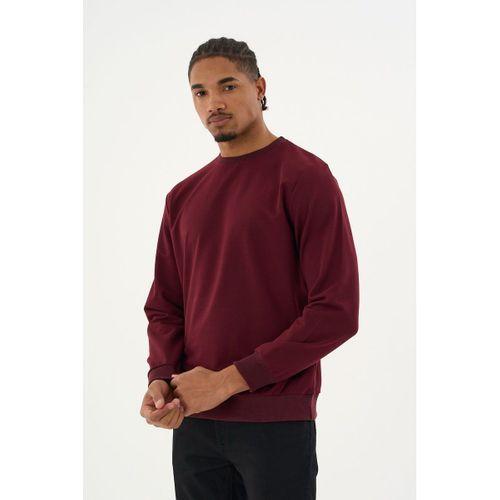 Süperlife Erkek Gri Bisiklet Yaka Ribanalı Regular Fit Sweatshirt spr26swk930