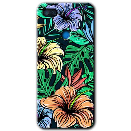 Xiaomi Mi 8 Lite HD Baskılı Kılıf + 9D Tam Ekran Koruyucu - Hibiscus Flowers