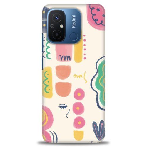 Xiaomi Redmi 12C Kılıf HD Baskılı Kılıf - Çizim + Tam Ekran Koruyucu