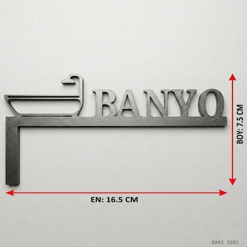 Banyo Yazılı Kapı Üstü Dekor