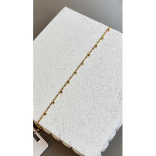 Boncuklu Yıldız Bileklik - Altın