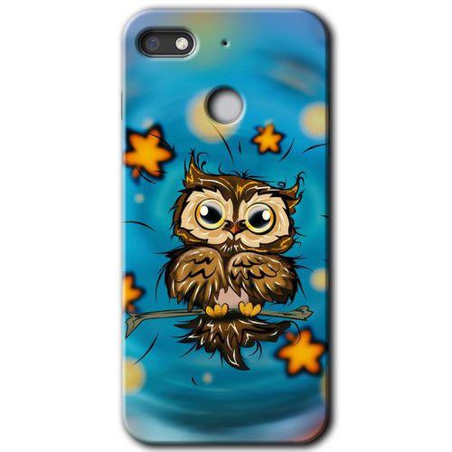 Potkal Hediye Fabrikası General Mobile GM 8 Go Kılıf HD Desen Baskılı Arka Kapak - Owl Bird Stars
