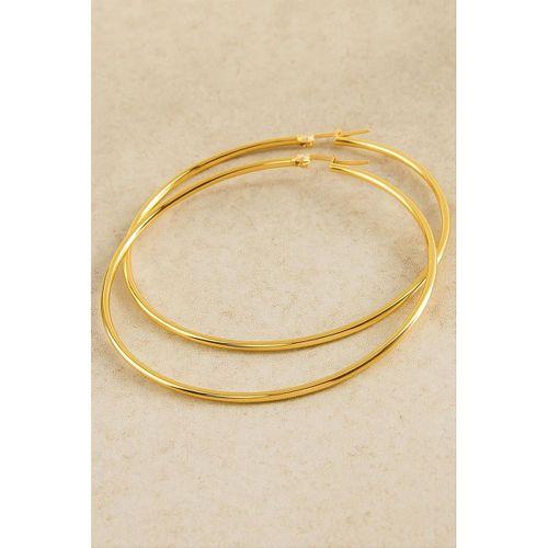 Halka Lüks Çelik Küpe 7 cm