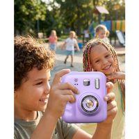 Çocuklar İçin Anında Baskılı Kamera Hd Ekran 4 Rulo Kağıt 5 Kalem Set Hediyeli