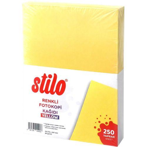 STİLO A4 RENKLİ FOTOKOPİ KAĞIDI 250 'li 80 gram YELLOW