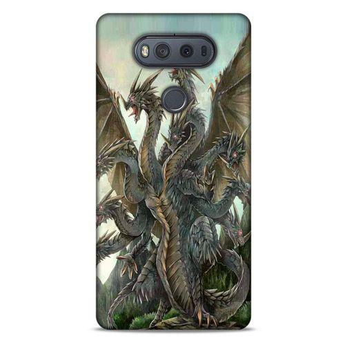 LG K61 Kılıf Dragons (35) Fit Design Kılıf 9 Başlı Ejderha