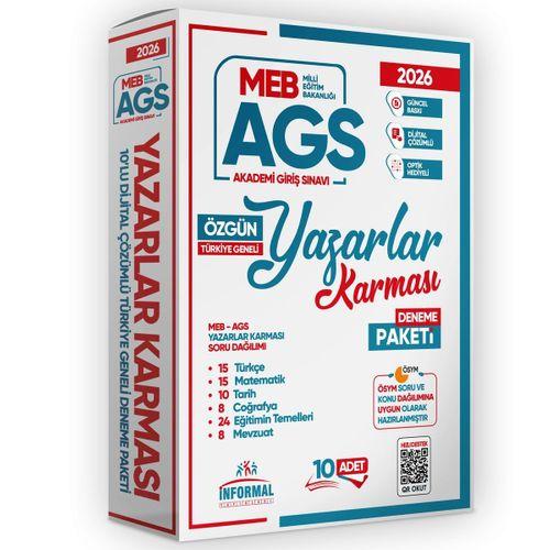 2026 MEB-AGS Yazarlar Karması 10 Adet 80 Soruluk Çözümlü Deneme Türkiye Geneli KURUMSAL Paket