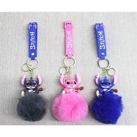 Ponponlu Stitch Anahtarlık