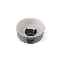 Beeztees Kedi Mama Su Kabı, Seramik, Gri, 11,5cm, 180ml