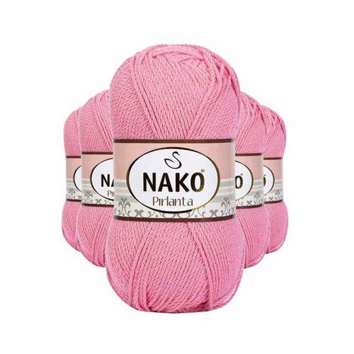 5 Adet Pırlanta Amigurumi El Örgü İpi Yünü Pembe 6740